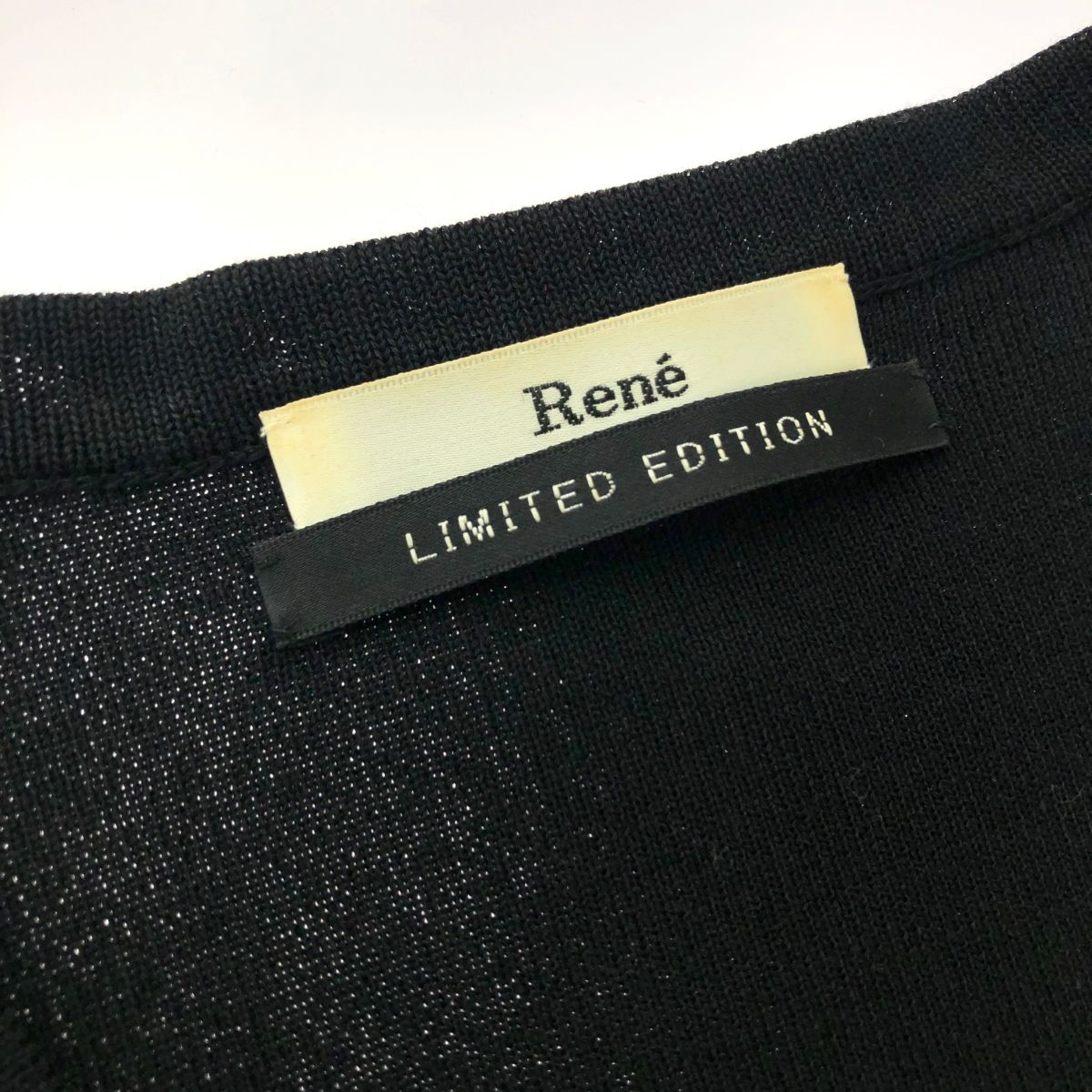 René ルネ　フロントリボンカーディガン　ブラック　34 Rene ルネ パール リボン カーディガン ブラック 楽天市場】rene ルネ