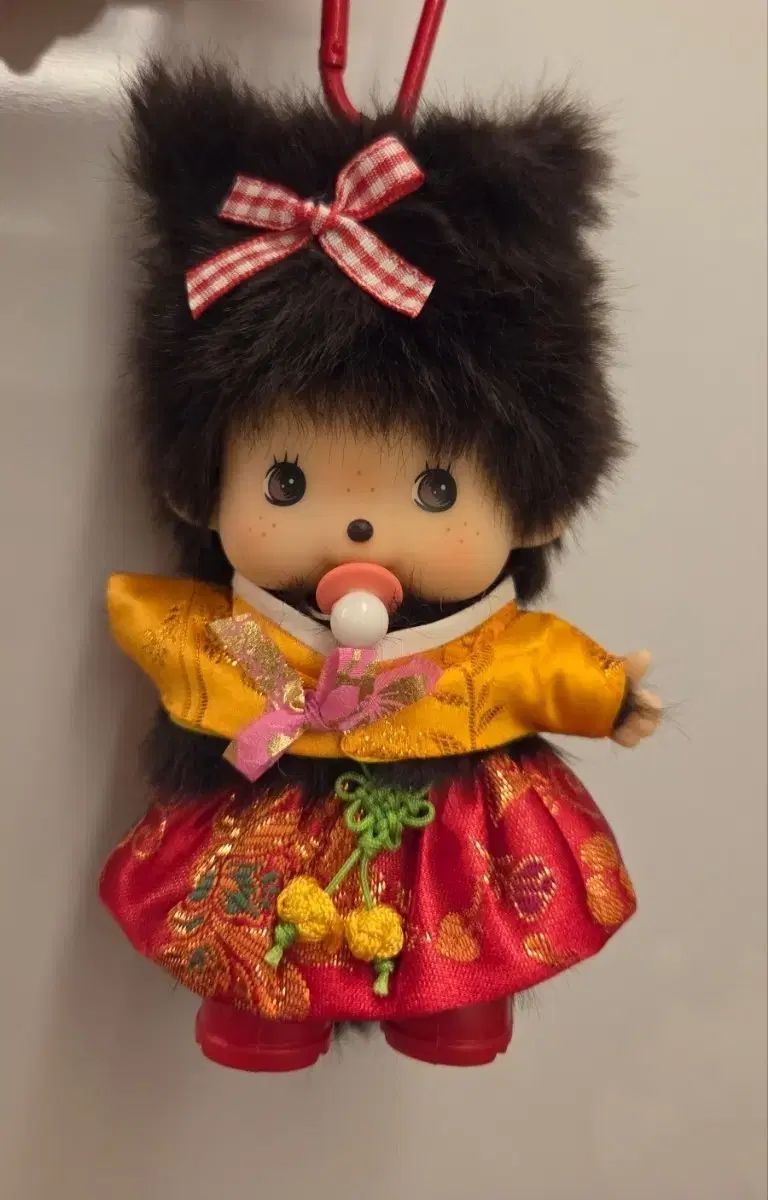 モンチッチぬいぐるみ チマチョゴリ キーホルダー