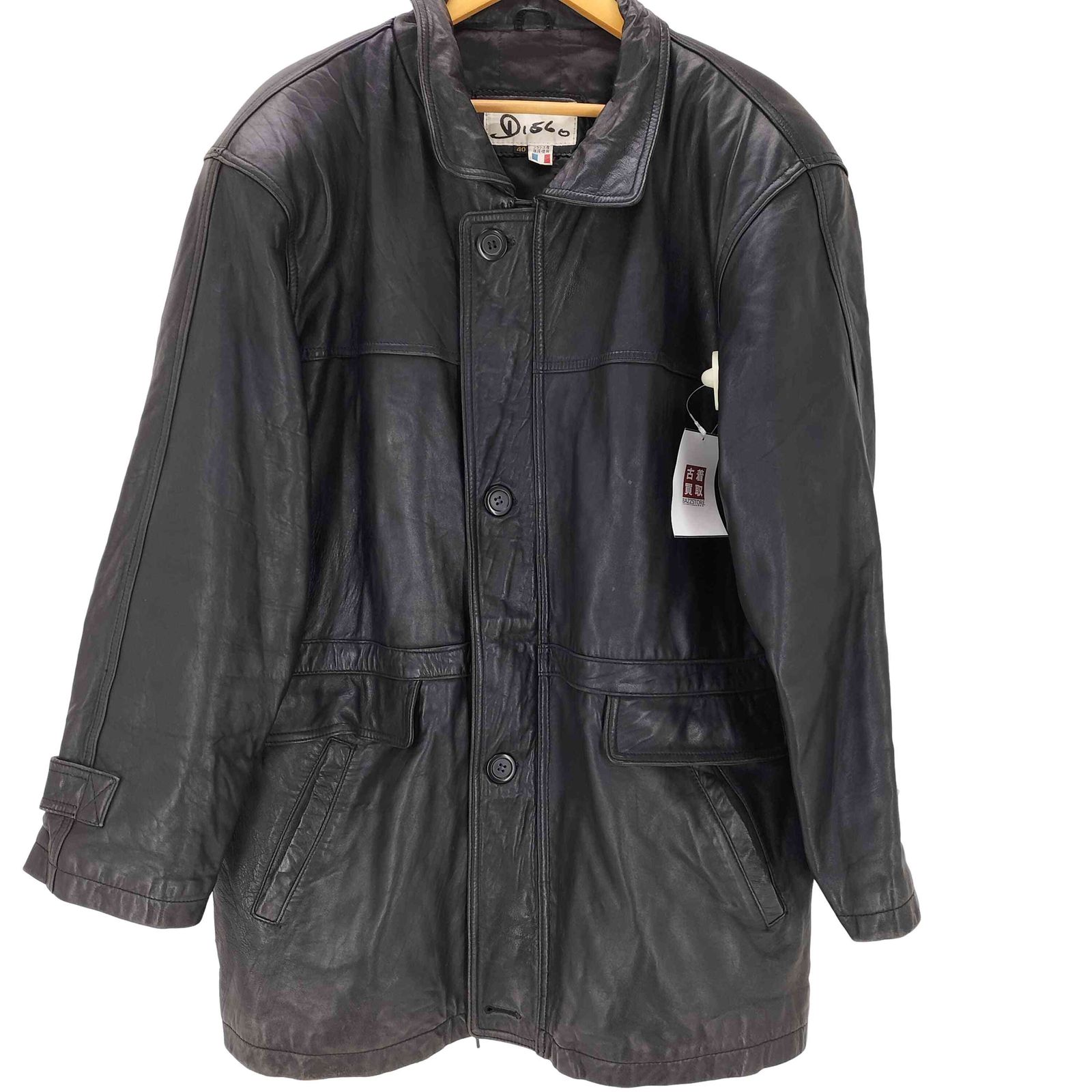 USED古着(ユーズドフルギ) Diego 90S フランス製 裏地キルティング 羊革 ラムレザー カーコート メンズ import：M 【中古】【ブランド古着バズストア】 ユーズドフルギ USED古着 Diego 90S フランス製 裏地キルティング 羊革