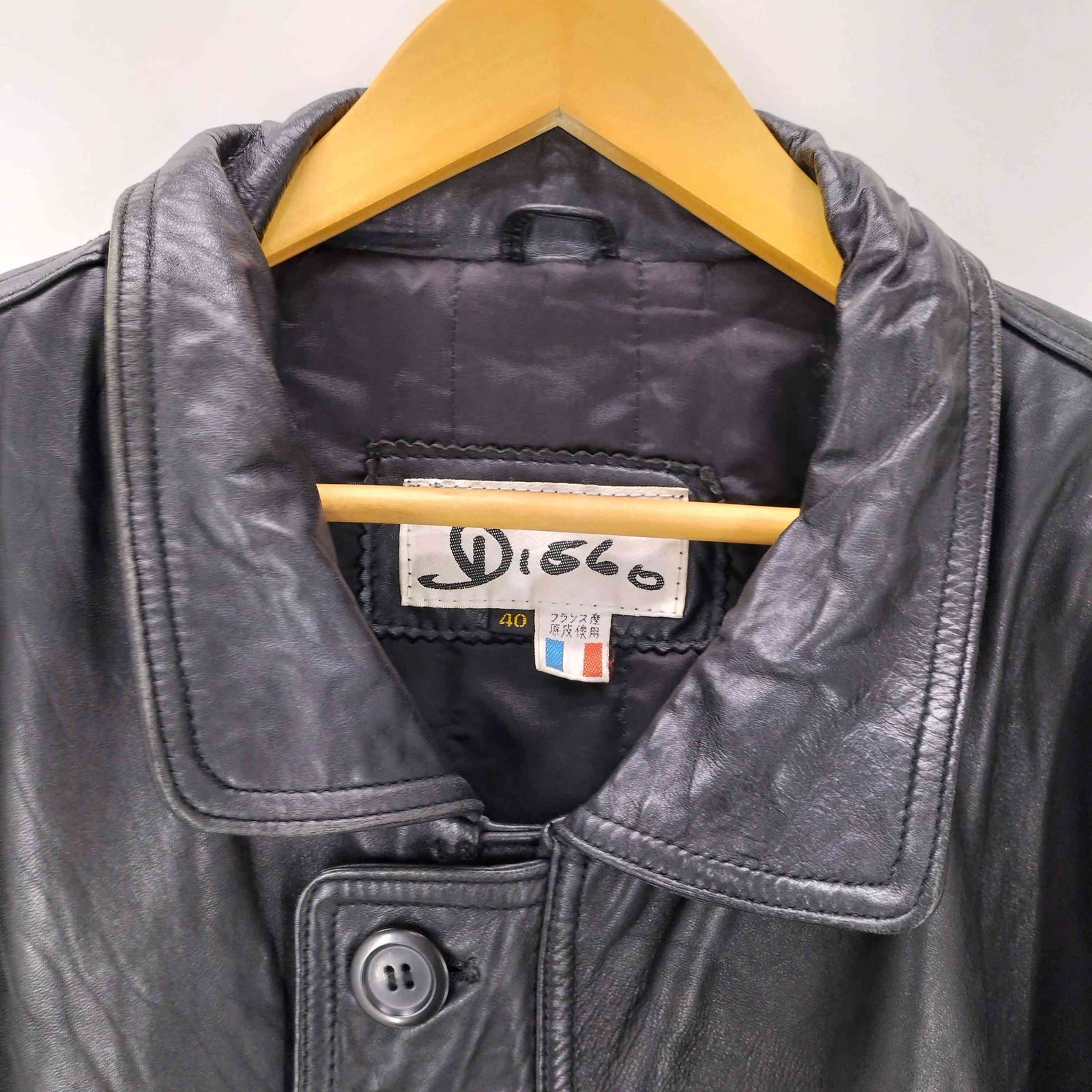 ユーズドフルギ USED古着 Diego 90S フランス製 裏地キルティング 羊革