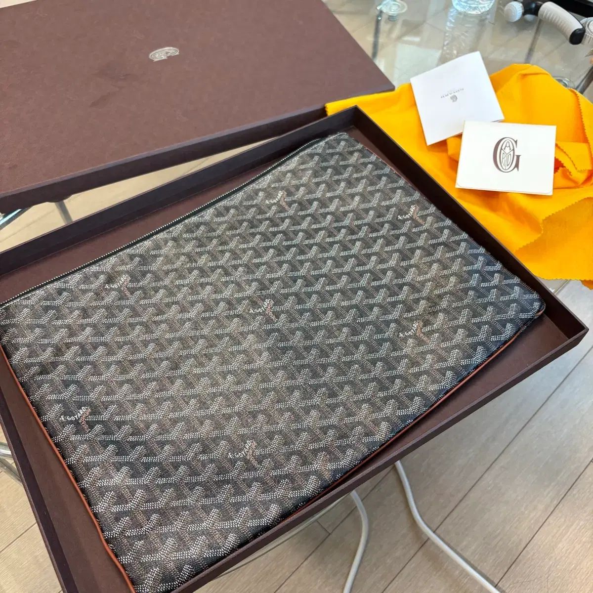 フルセット Masion Goyard ブラック タン gm クラッチバッグ