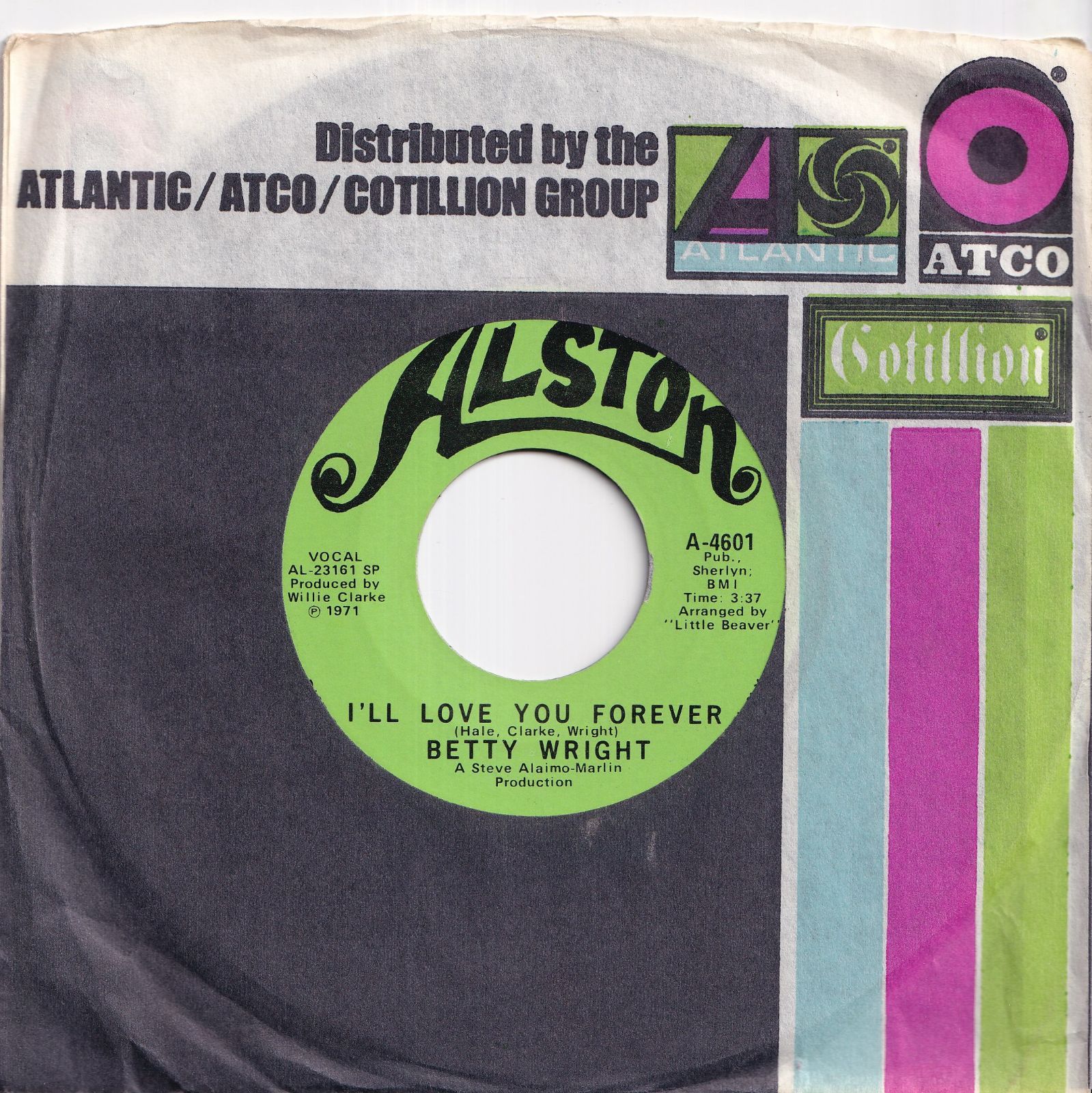 Betty Wright Clean Up Woman / I'll Love You Forever Alston US 4601