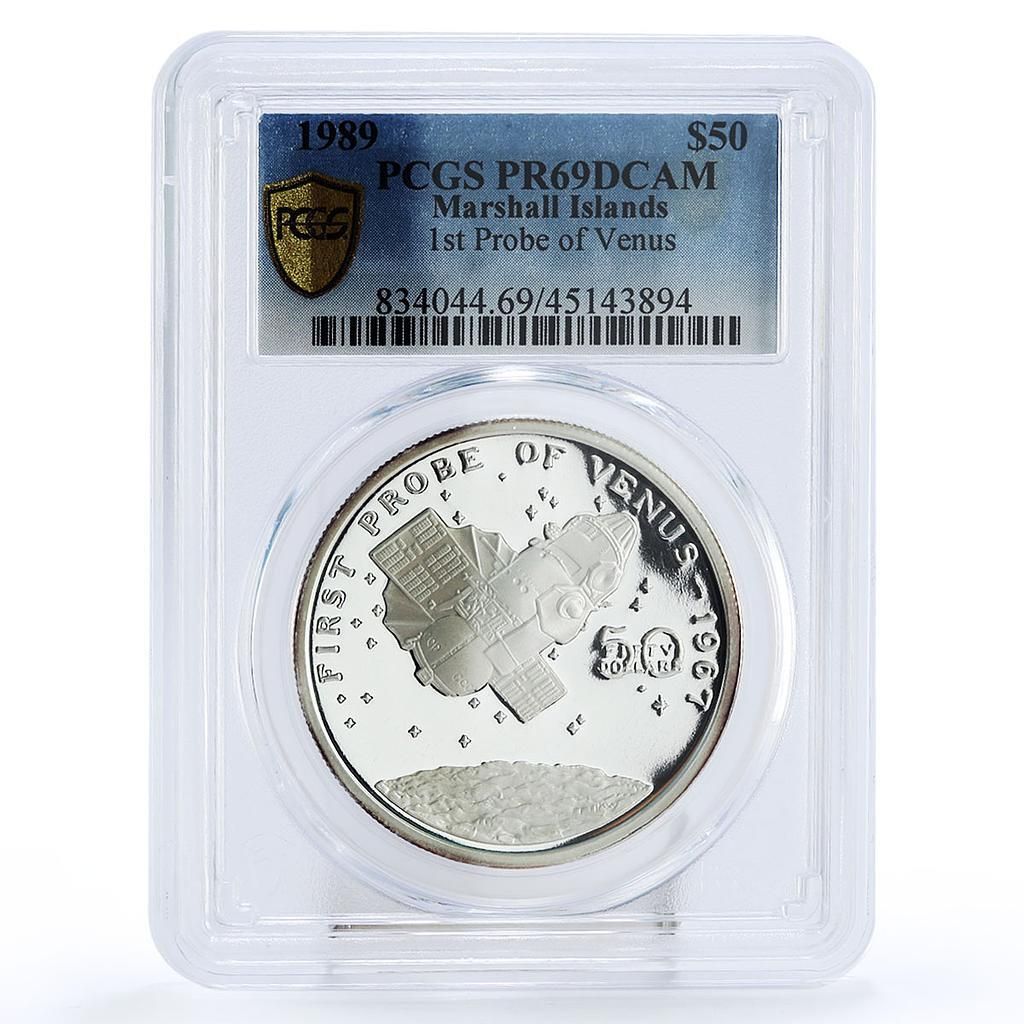 マーシャル諸島 50ドル ファースト プローブ ベン スペース シリーズ PR 69 PCGS シルバー 1989