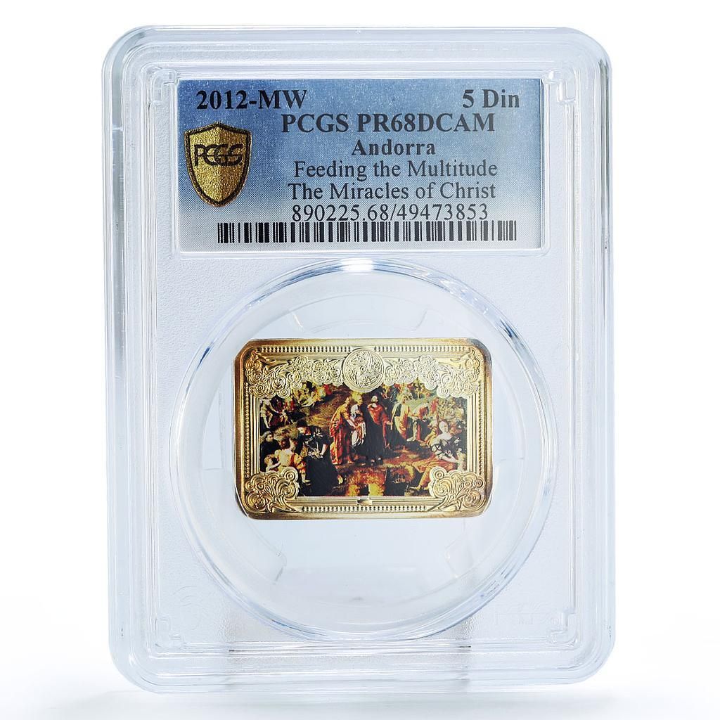 アンドラ 5ダイナー イエス キリストの奇跡 群衆に食事を与える PR 68 PCGS 銀貨 2012年