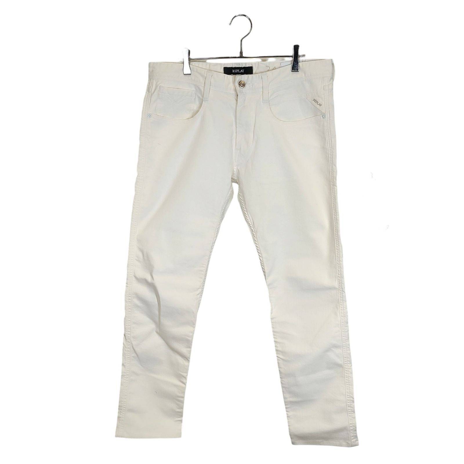 REPLAY リプレイ ANBASS SLIM デニム パンツ M914 34×32 ホワイト 