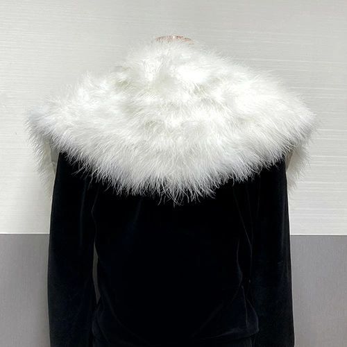  羽毛 ショール マフラー ストール リアルファー フェザー 白 レディース ホワイト 和装小物 冬小物 防寒 毛皮 アパレル 着物ショール 着物 浴衣