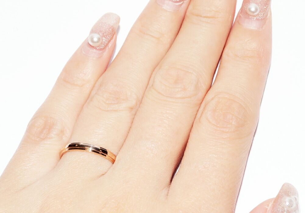 カルティエ 指輪 K18PG ダムール ウェディングリング 幅2.5ミリ B40937