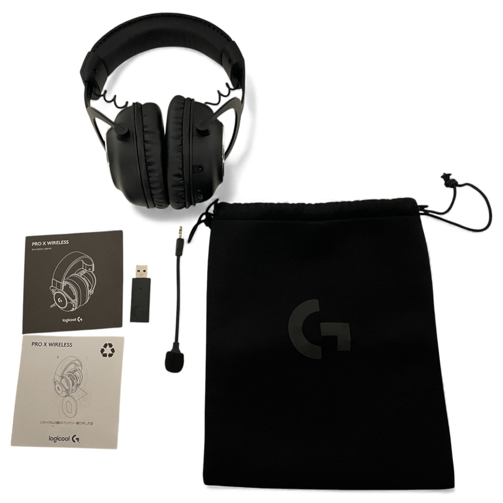 ロジクール logicool ワイヤレス ゲーミングヘッドセット PRO X ブラック 軽量 1100-2982