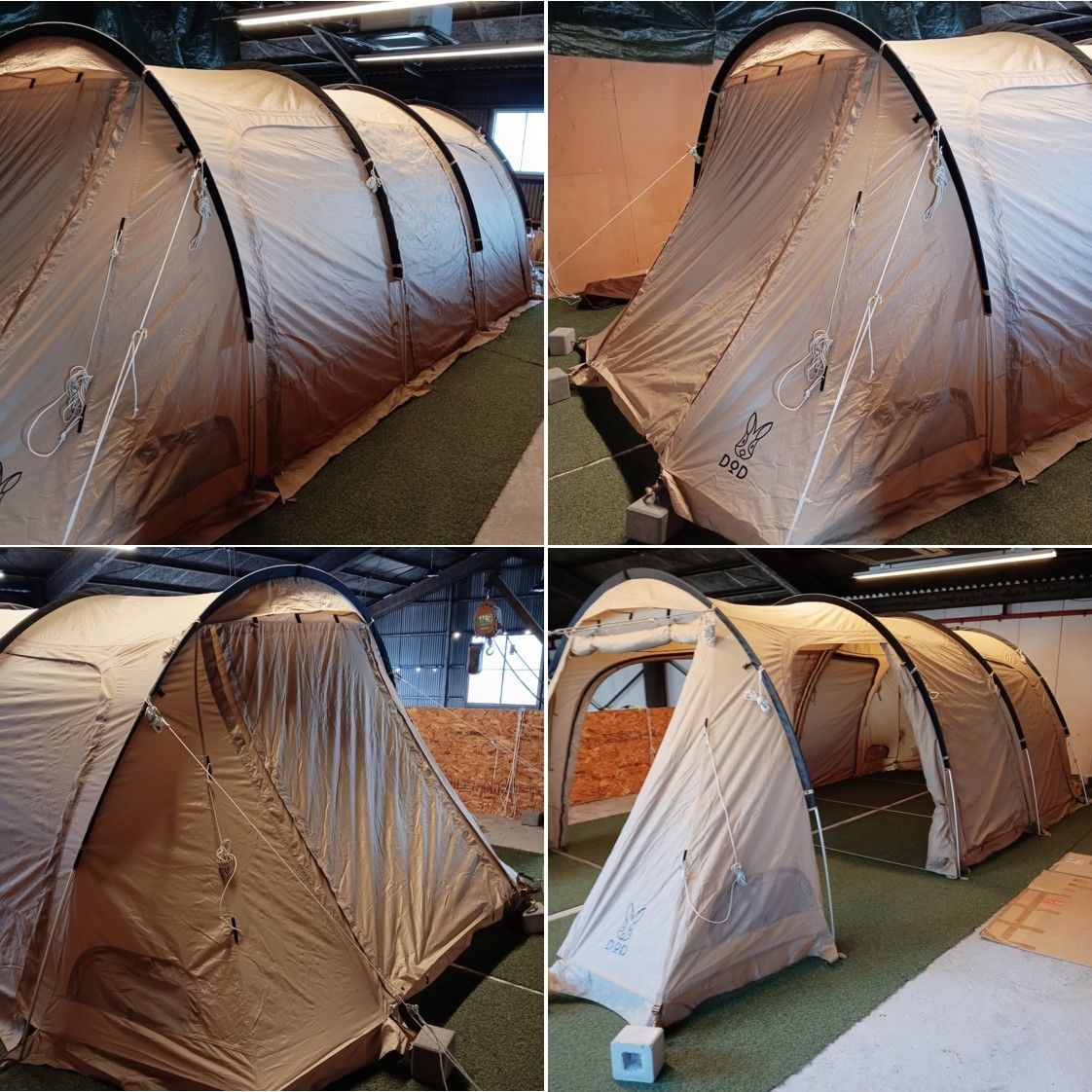 ◇DOD(ディーオーディー) カマボコテント3M(タン) 【オプション品あり