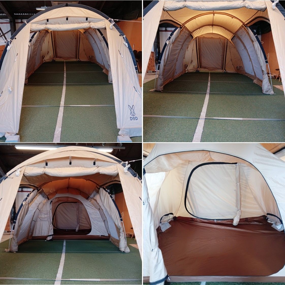 ◇DOD(ディーオーディー) カマボコテント3M(タン) 【オプション品あり