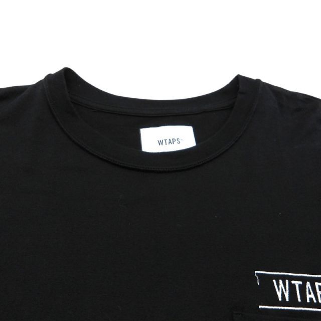 WTAPS / SAC 02 SS CREVASSE/Tシャツ/1/コットン/BLK/231ATDT-CSM41 WTAPS 23ss SAC 02/SS/COTTON.CREVASSE BLACK サイズ1 231ATDT-CSM41