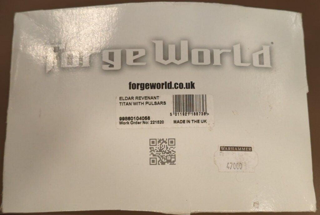 forge world ELDAR Reveanant Titan with Pulsars