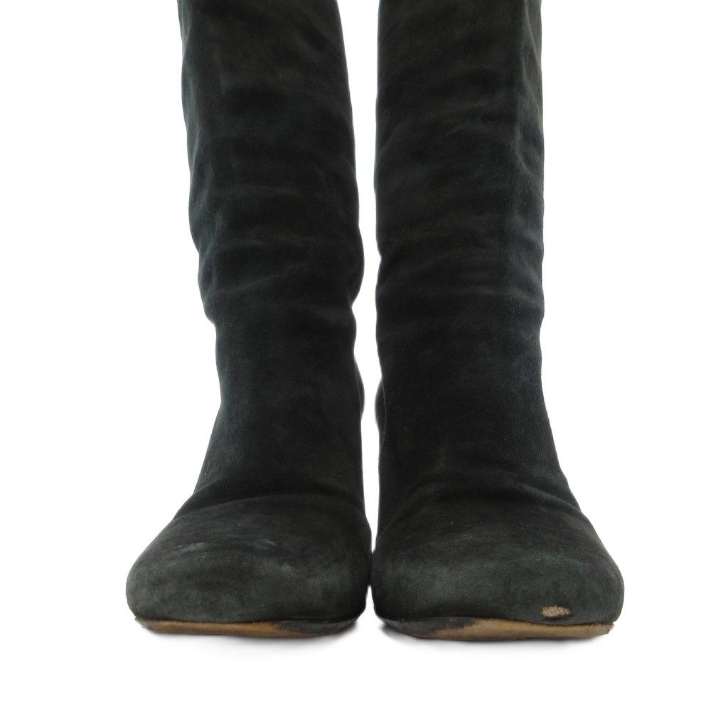 プラダ PRADA ロングブーツ 36.5 22.5cm シューズ ハイヒール チャン