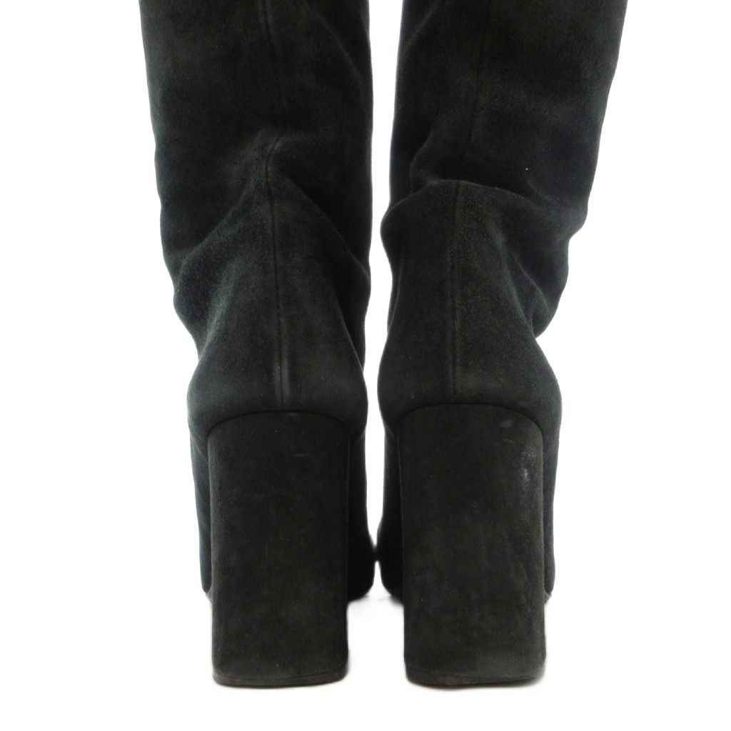 プラダ PRADA ロングブーツ 36.5 22.5cm シューズ ハイヒール チャン