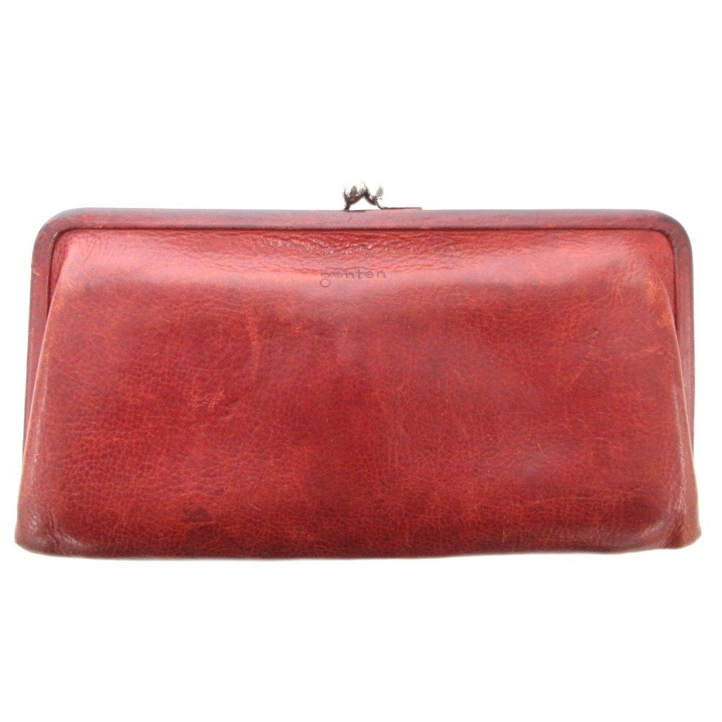 genten ゲンテン トスカ がま口長財布 ロングウォレット チャ ブラウン