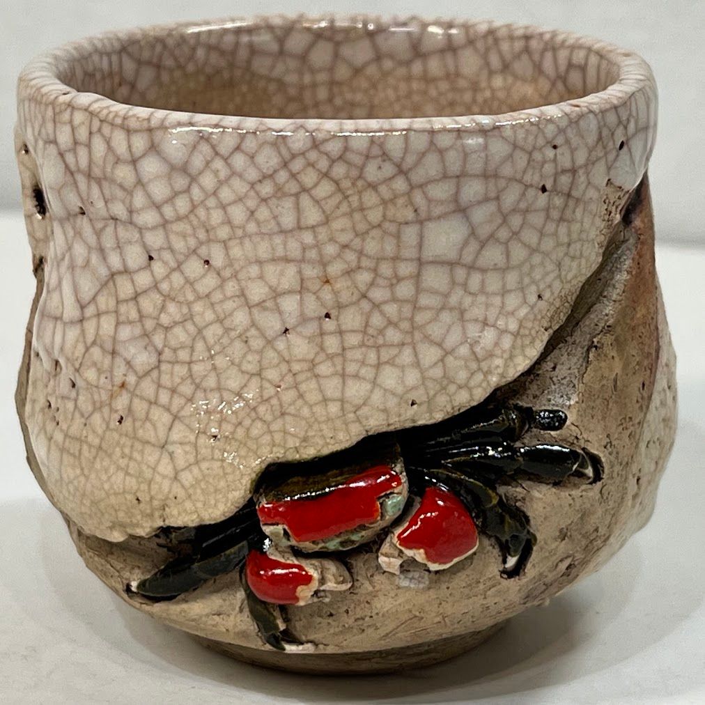 中古】楽山焼 夫婦湯吞み 砥部焼 カニ 蟹 - メルカリ