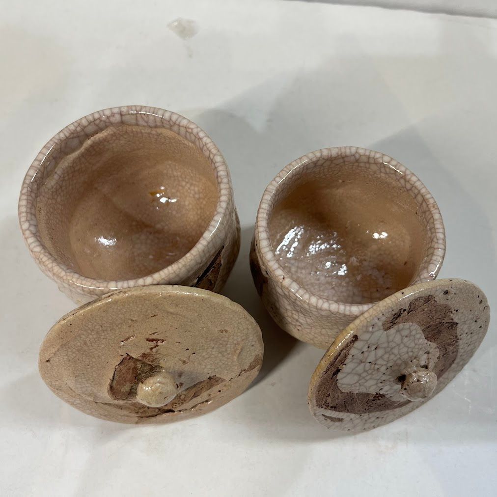 中古】楽山焼 夫婦湯吞み 砥部焼 カニ 蟹 - メルカリ