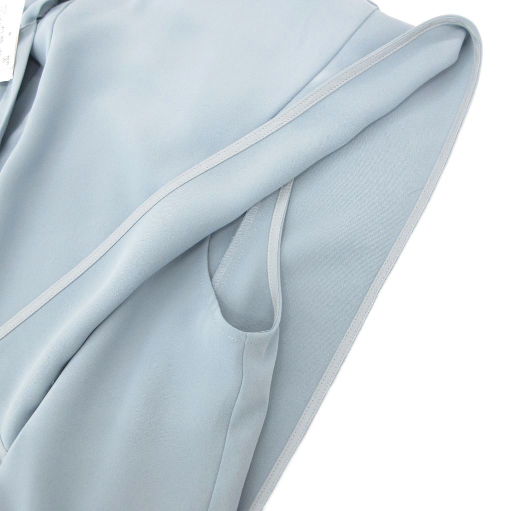 【中古】未使用品 ノーブル NOBLE タグ付き 24SS スクエアースリーブフロントオープン ブラウス シャツ F ブルー系 ノーブル NOBLE タグ付き 24SS スクエアースリーブフロントオープン