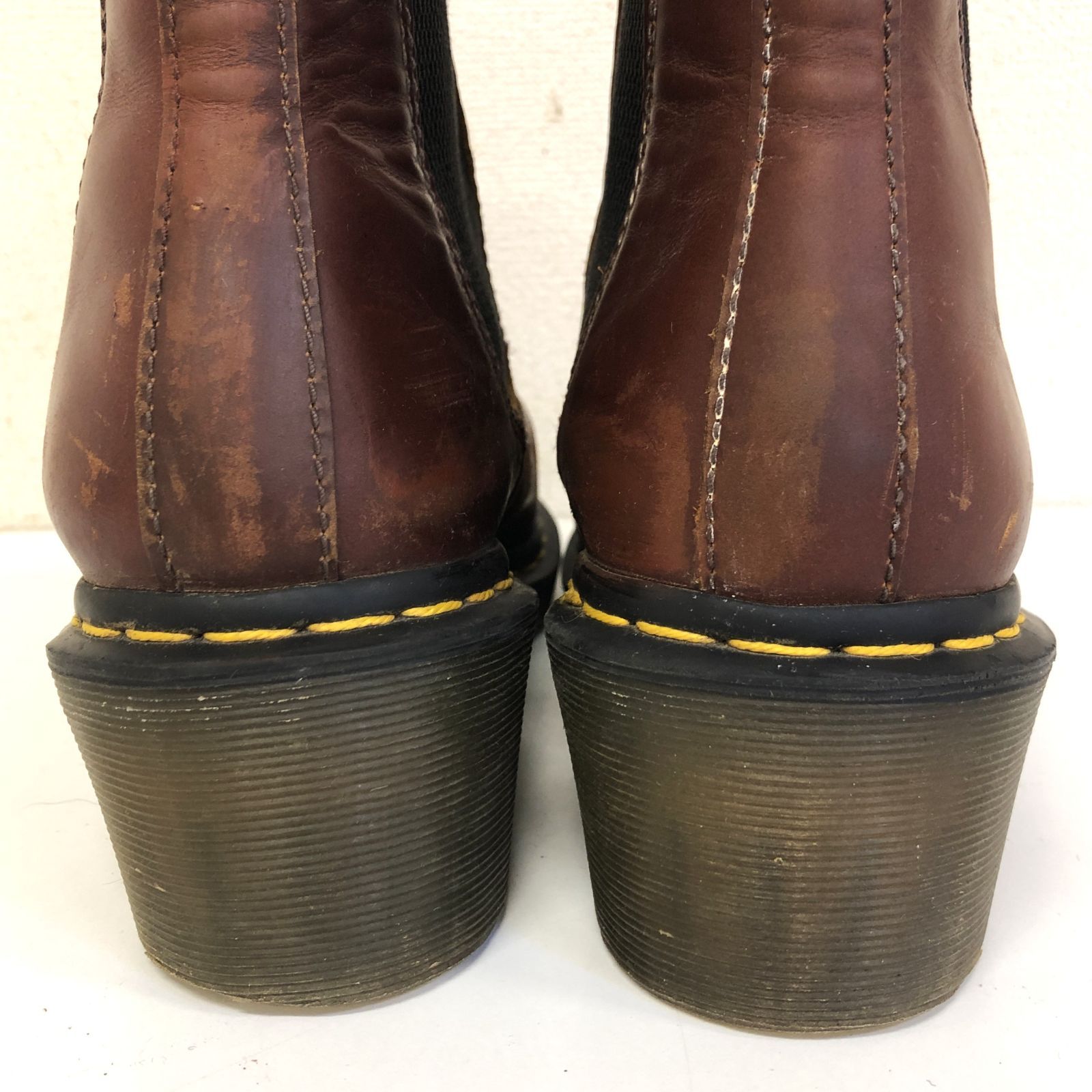 訳あり ドクターマーチン サイドゴアブーツ UK6 25.0 ブラウン系