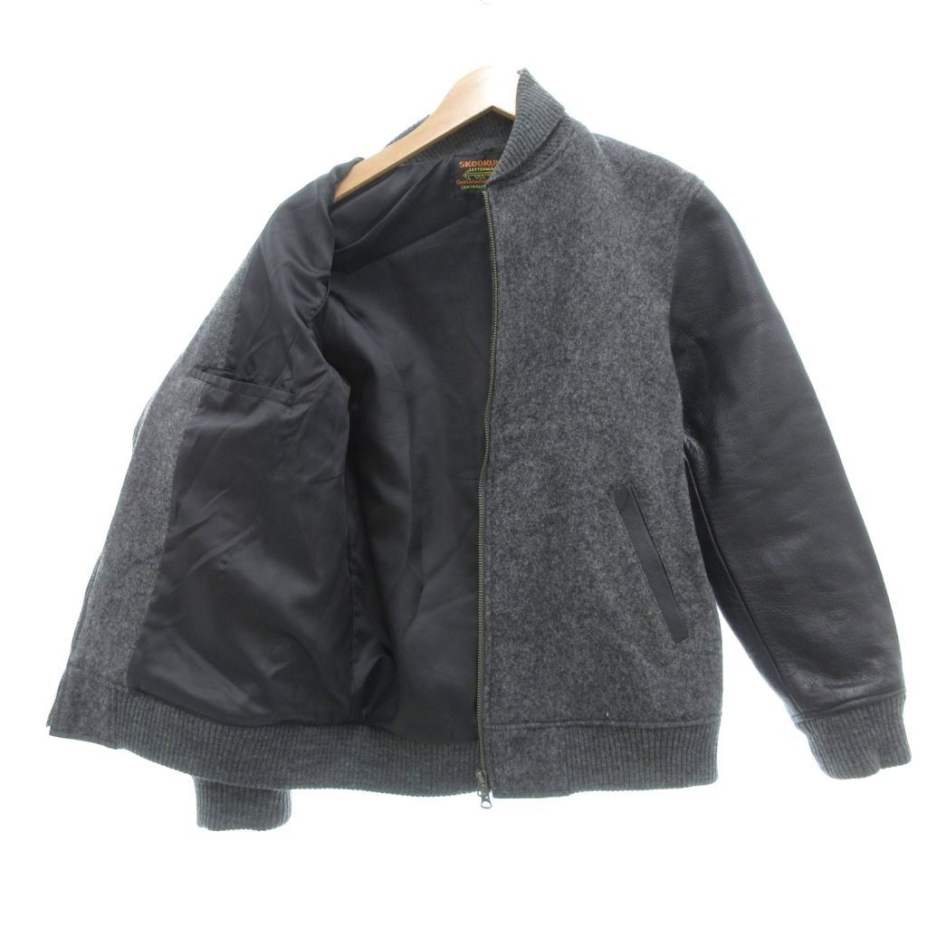 スクーカム SKOOKUM NICOLE SELECTION スタジャン 袖牛革 レザー切替