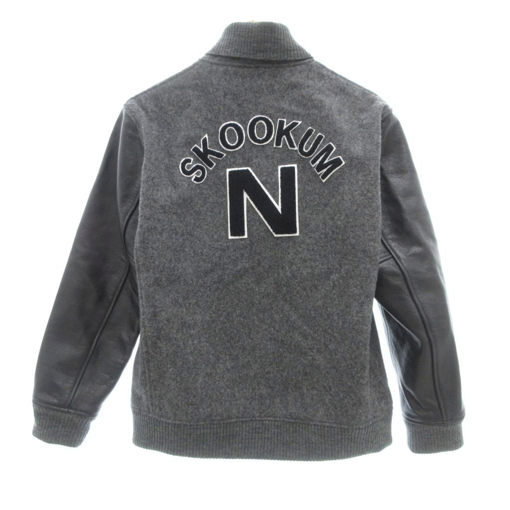 スクーカム SKOOKUM NICOLE SELECTION スタジャン 袖牛革 レザー切替