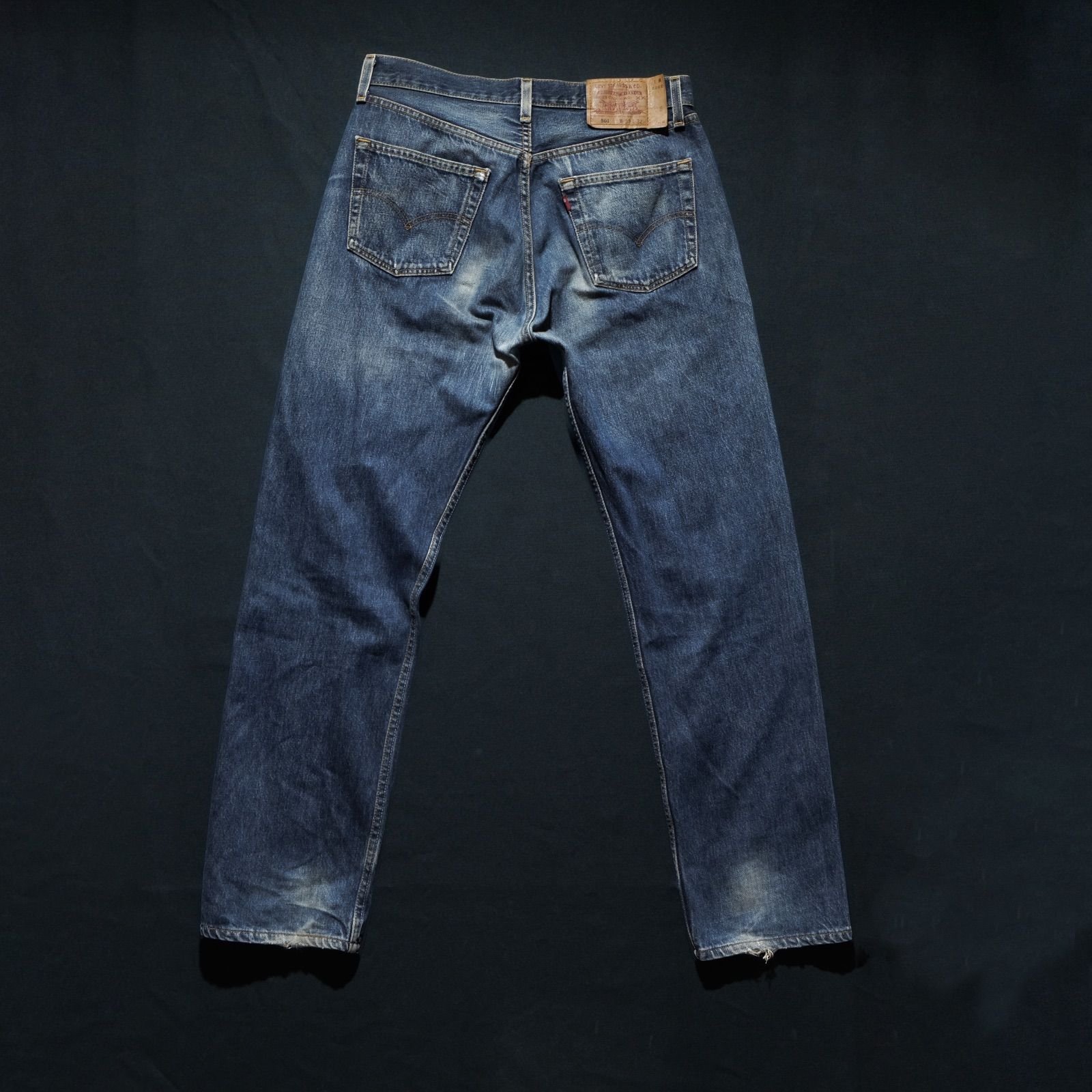 米国製 00's Levi's 501 W33/約82cm 553 00年製 鬼ヒゲ 色落ちサンプル