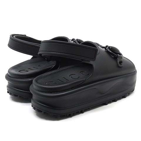 グッチ GUCCI ホースビット プラットフォーム ラバー サンダル