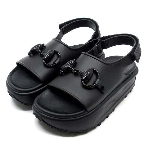 グッチ GUCCI ホースビット プラットフォーム ラバー サンダル