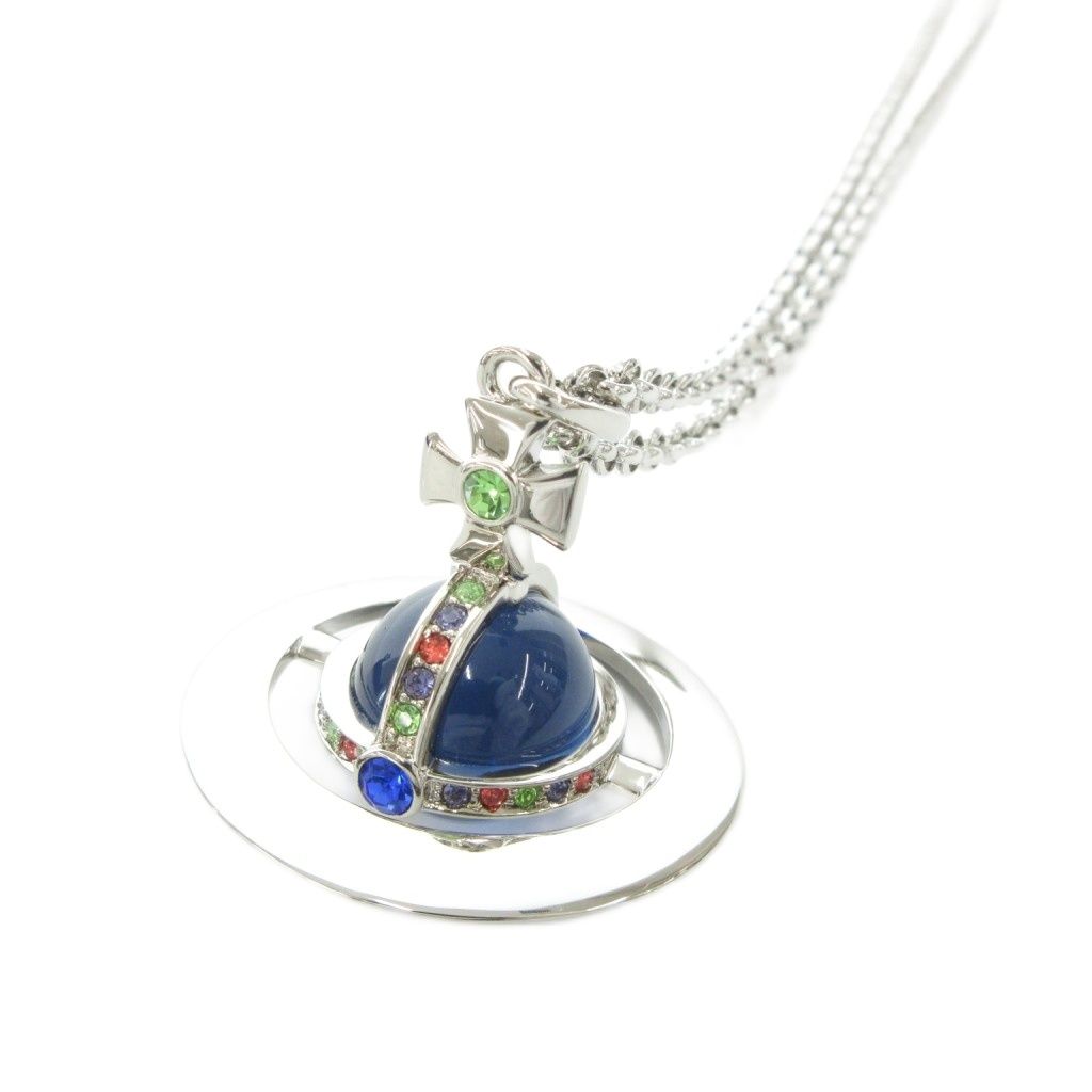 ヴィヴィアンウエストウッド Vivienne Westwood 2025ホリデー SMALL ORB PENDANT オーブ ペンダント ネックレス ブルー系 UO