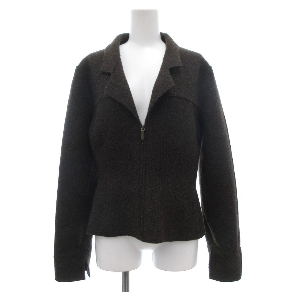 シャネル CHANEL IDENTIFICATION ジャケット ウール ジップアップ 40