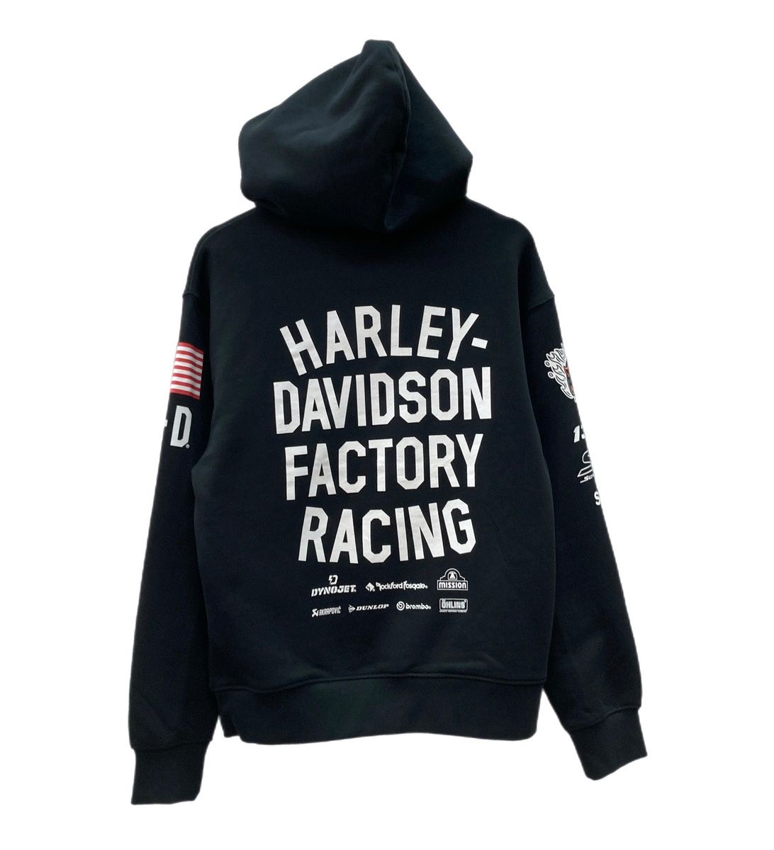 00’ HARLEY-DAVIDDON パーカー 袖プリント ハーレーダビッドソン HARLEY DAVIDSON FACTORY RACING ファクトリー