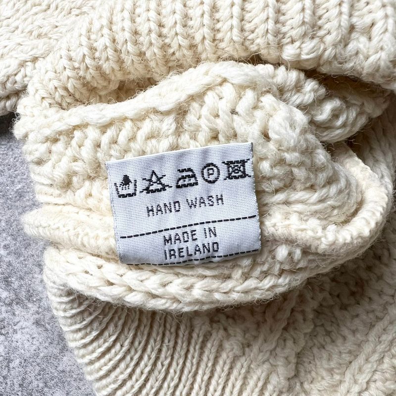 アイルランド製 aran crafts ウール フィッシャーマン ニット セーター