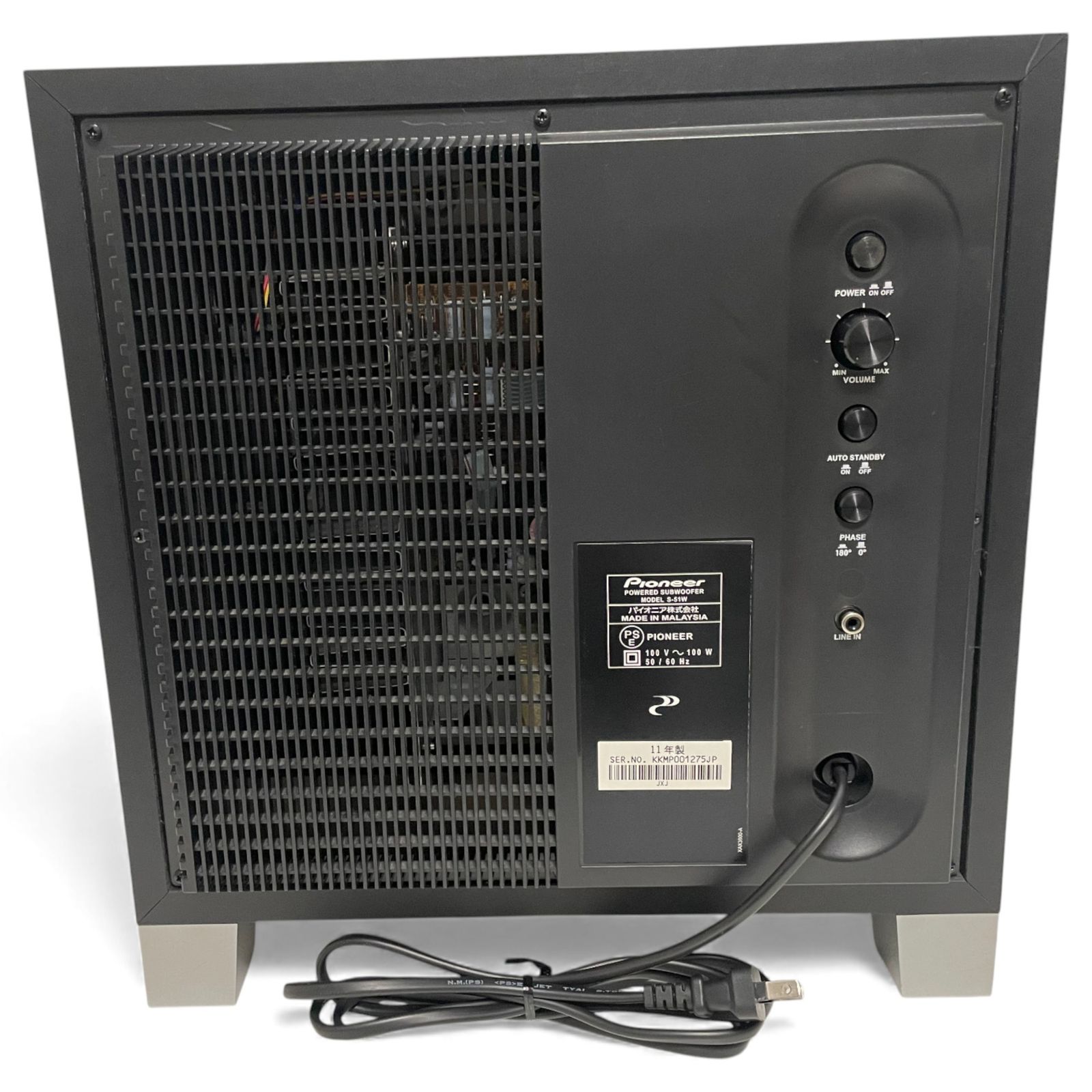 ○ パイオニア PIONEER サブウーファー S-51W ブラック シリーズ3 2000