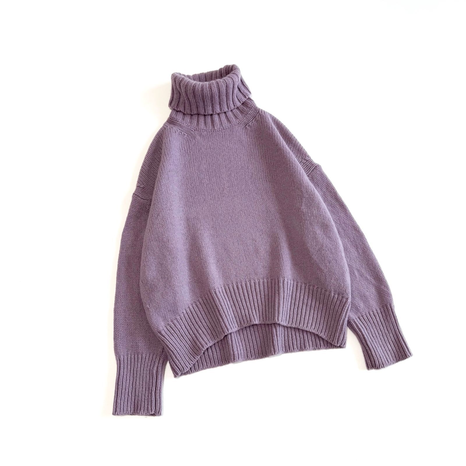 GALERIE VIE ファインウール ハイネックプルオーバー ニット セーター