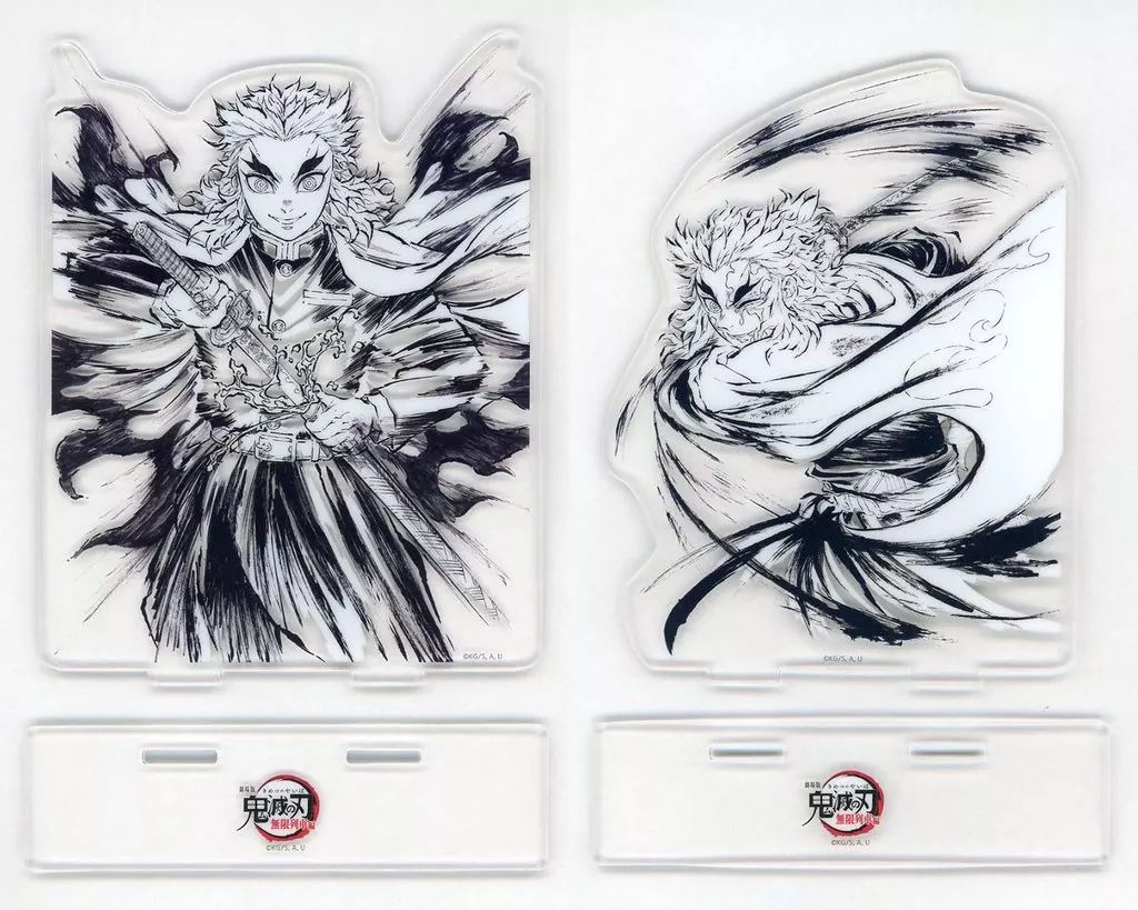 アクリルスタンド アクリルパネル 全2種セット 原画アクリルスタンド 鬼滅の刃 無限列車編 幕間画集表紙イラスト 炎柱 煉獄杏寿郎 WEB SHOPくじ C賞