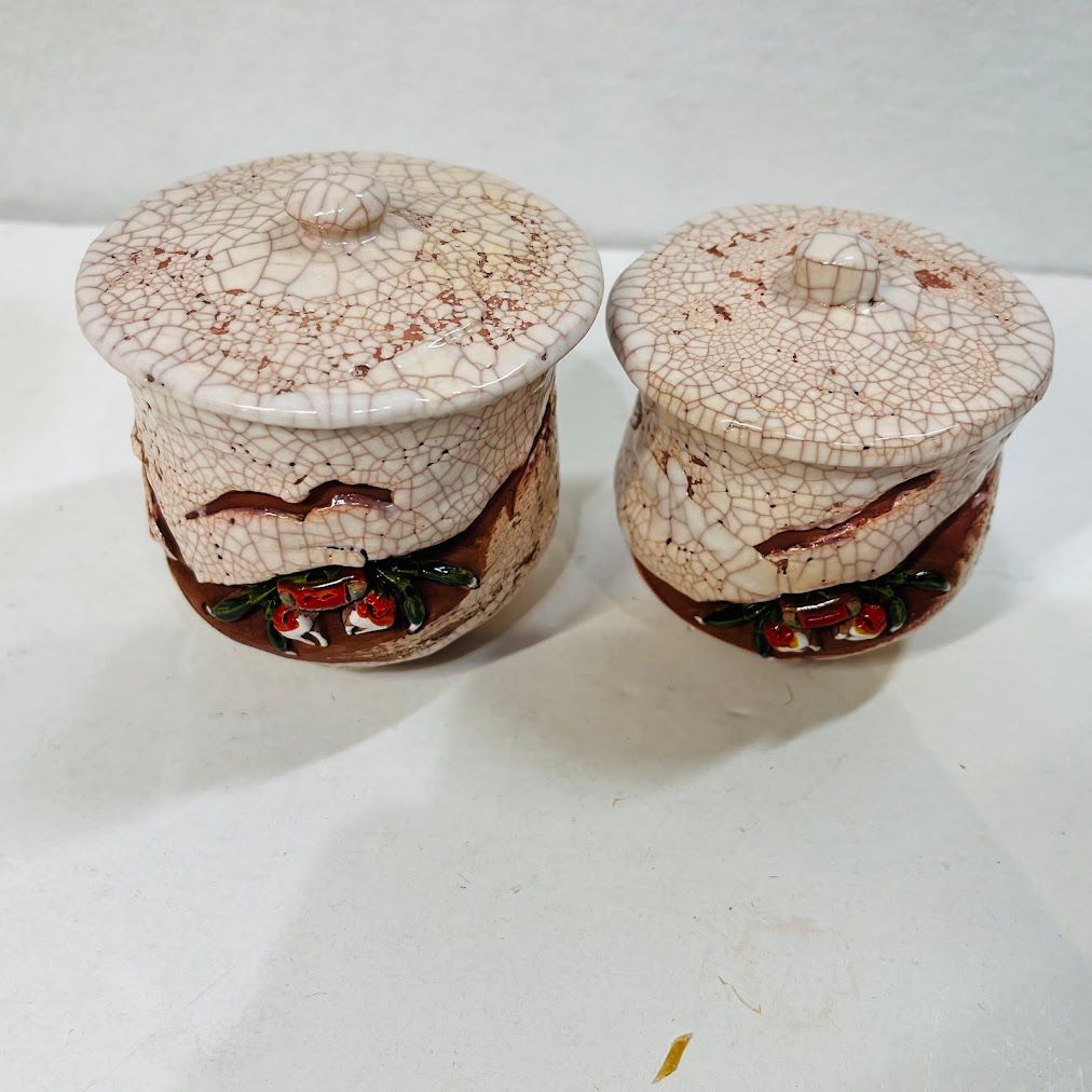中古】楽山窯 夫婦湯呑 箱入 カニ 蟹 砥部焼 - メルカリ