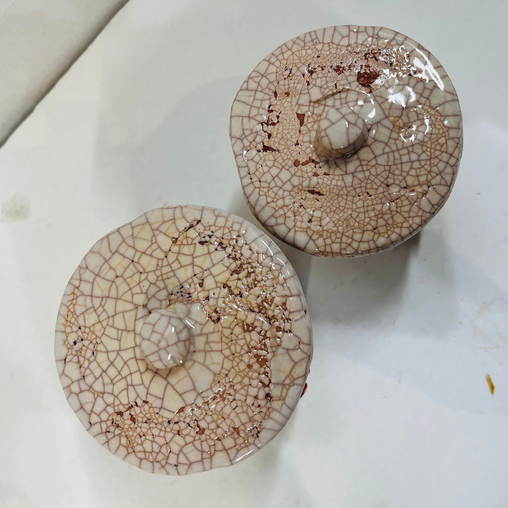 中古】楽山窯 夫婦湯呑 箱入 カニ 蟹 砥部焼 - メルカリ