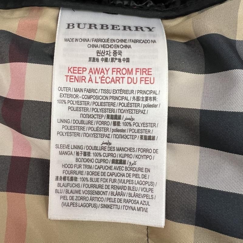  バーバリーチルドレン ノバチェックライナー フードファー ダウンコート 14 Y 164 ガールズ - ISItems 古着 ウールコート コート