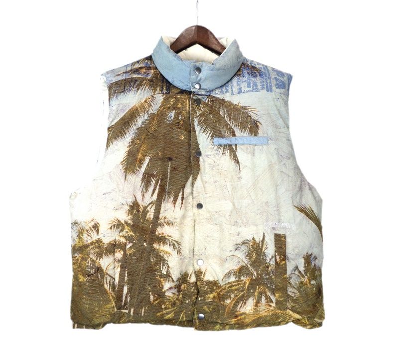 ステューシー STUSSY ピーター サザーランド Peter Sutherland 22 AW リバーシブル グラフィック ダウン ベスト ジャケット n 10063