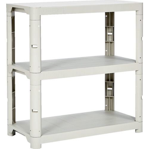 ＴＲＵＳＣＯ プラ棚 高さ９４３－３段タイプ コーナーキャップ４個付 ネオグレー