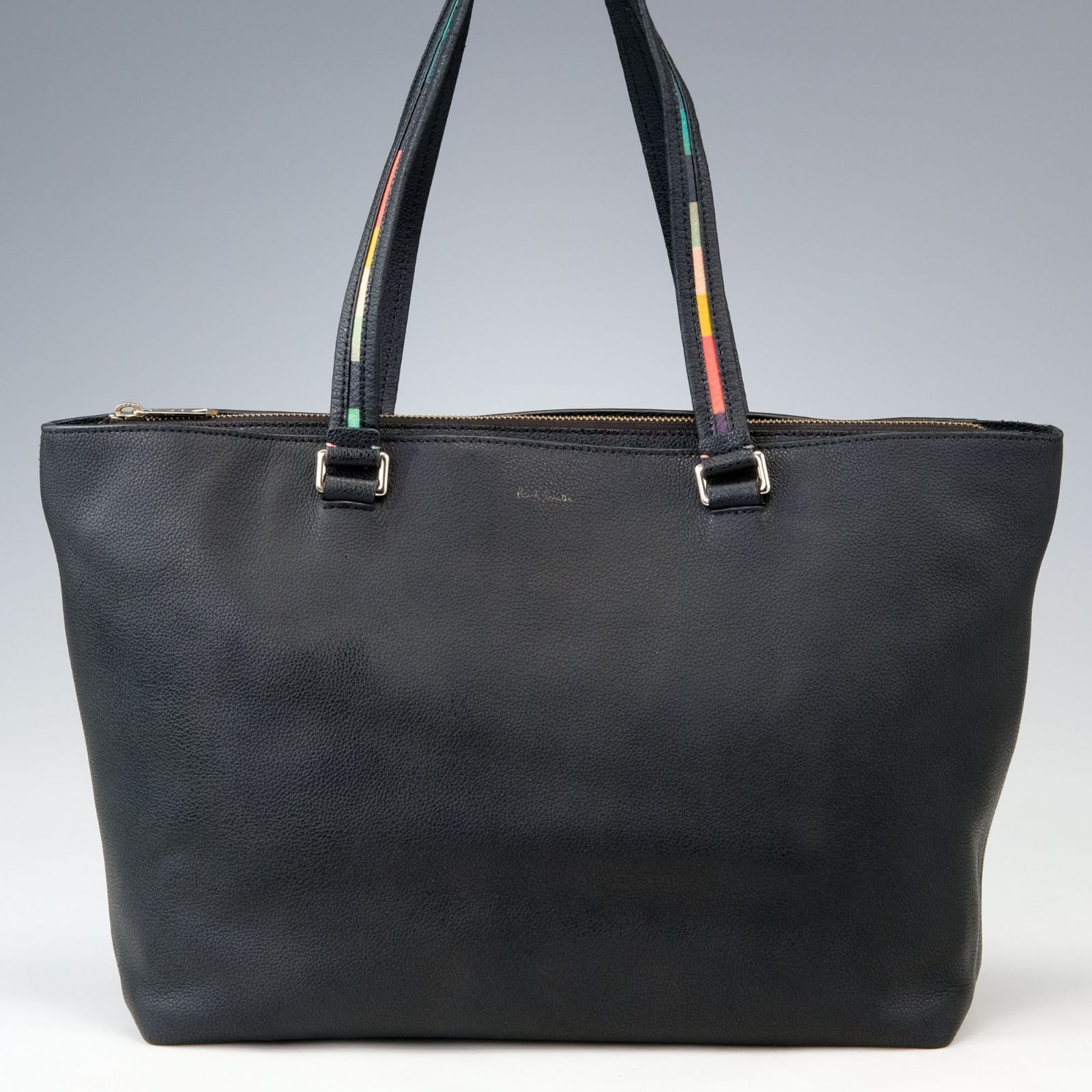 Paul Smith ポールスミス インレイドストライプハンドル レザー トート