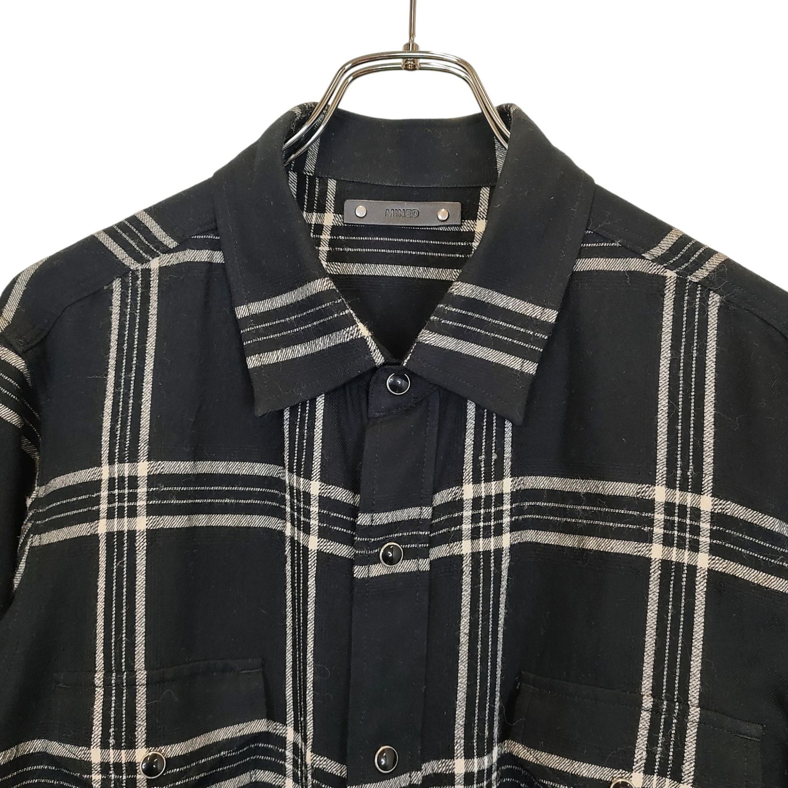 MINEDENIM マインデニム 23AW R.Wool Flannel Check Western SH ウール 