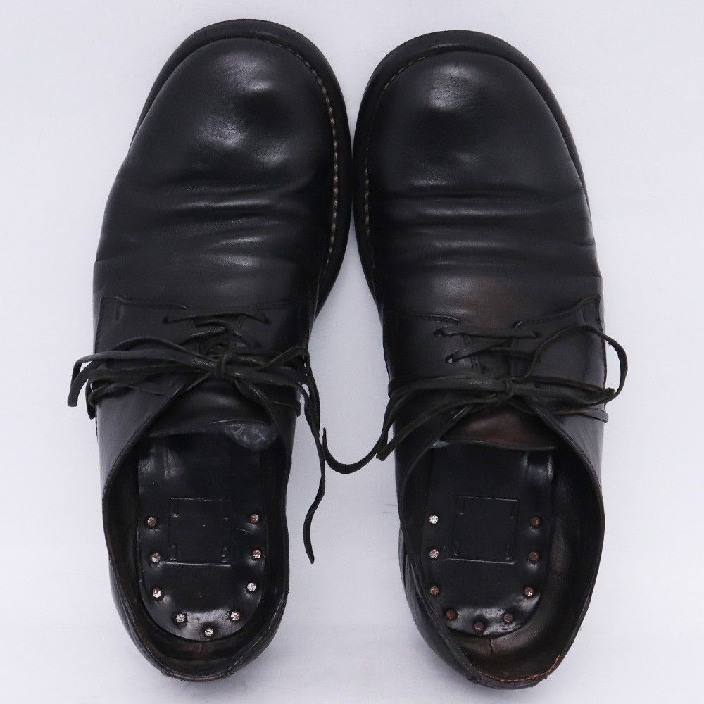 GUIDI 992 クラシックダービー レザーシューズ サイズ41.5 ブラック