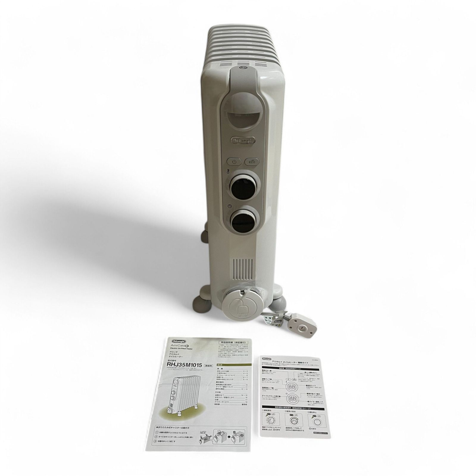 デロンギ DeLonghi オイルヒーター LG 約10～13畳 ホワイト チャイルドロック リモートコントロール 2600 1015