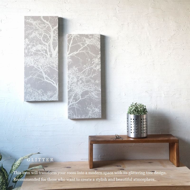 アートパネル GLITTER 50 20 cm セット slim ラメ入り プロ用 縦型 客室装飾 シャンパンシルバー 艶感 エントランス ホテルライク