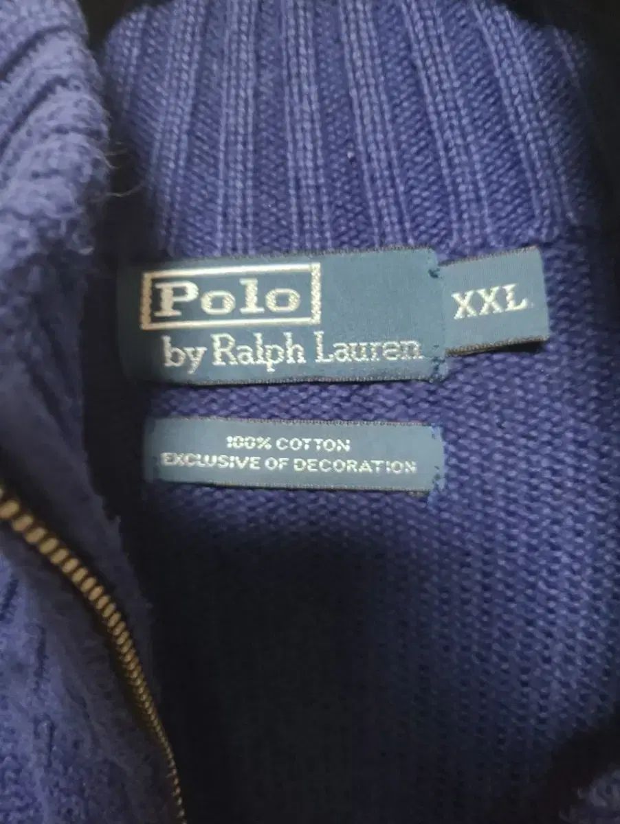 ポロラルフローレン ネイビー ニット ジップアップ カーディガン XXL