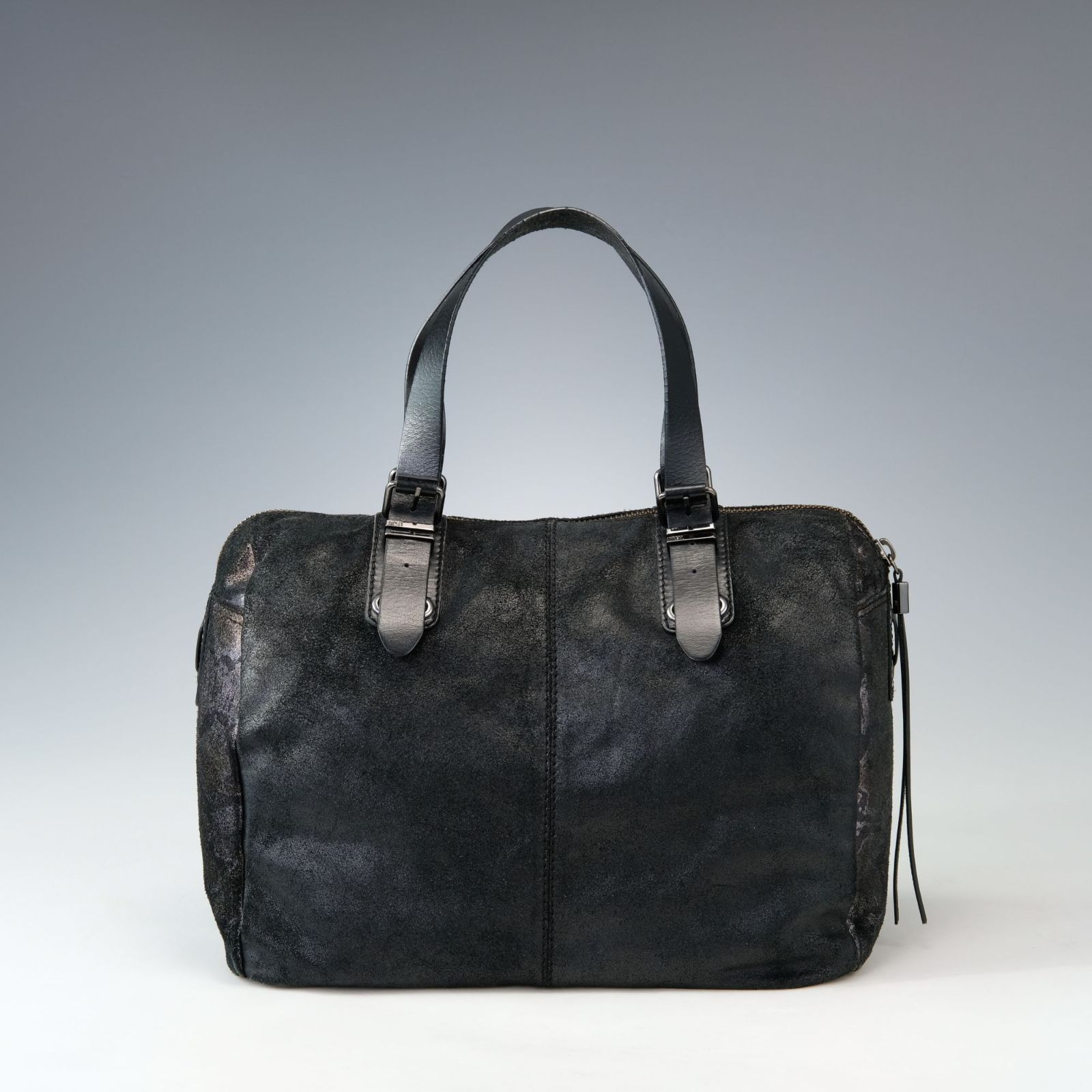 Y2K・希少】DIESEL ディーゼル ボストンバッグ 黒 レザー×ラメ 肩掛け