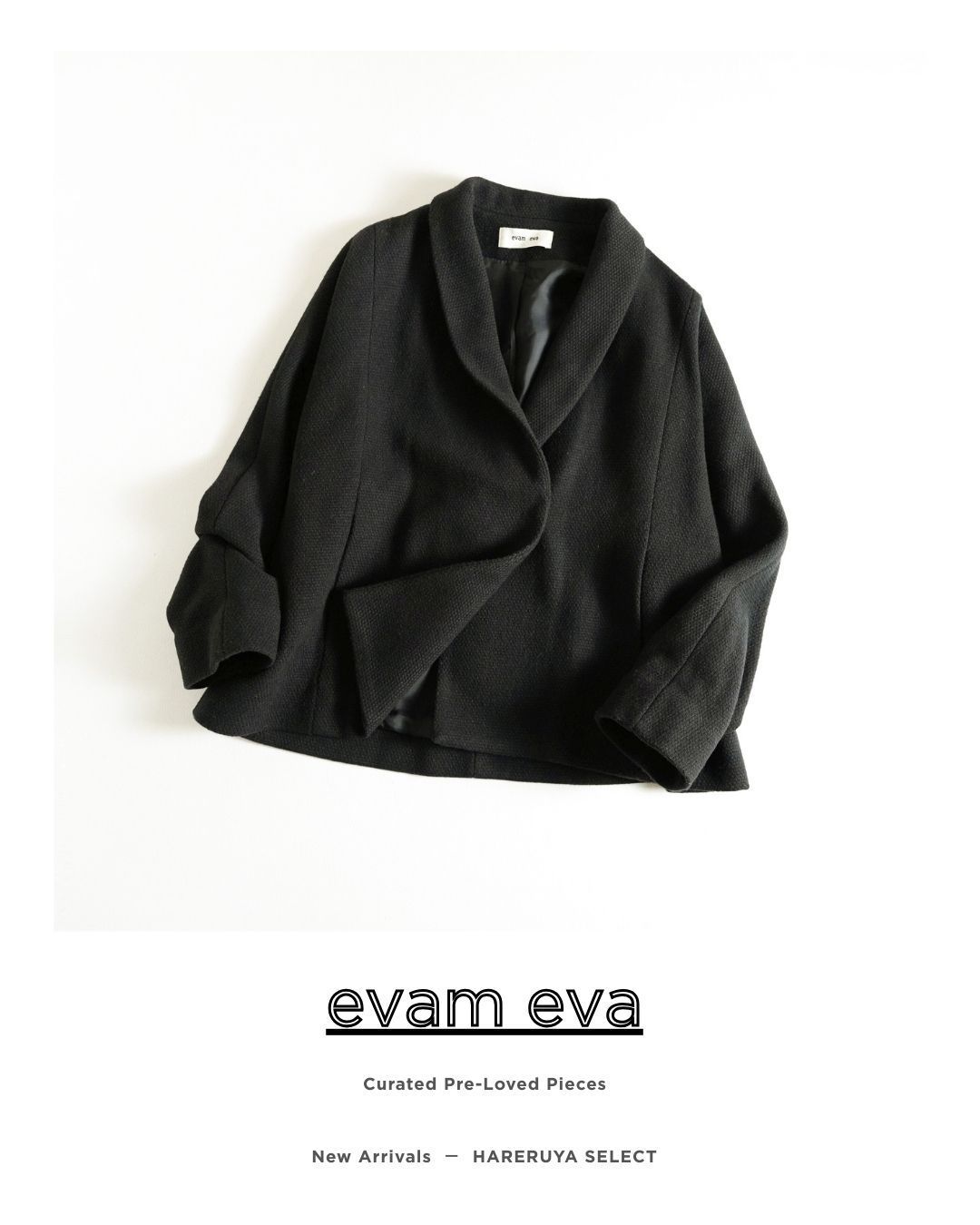 863y*エヴァムエヴァ evam eva ラムウールショートコート 黒 - メルカリ