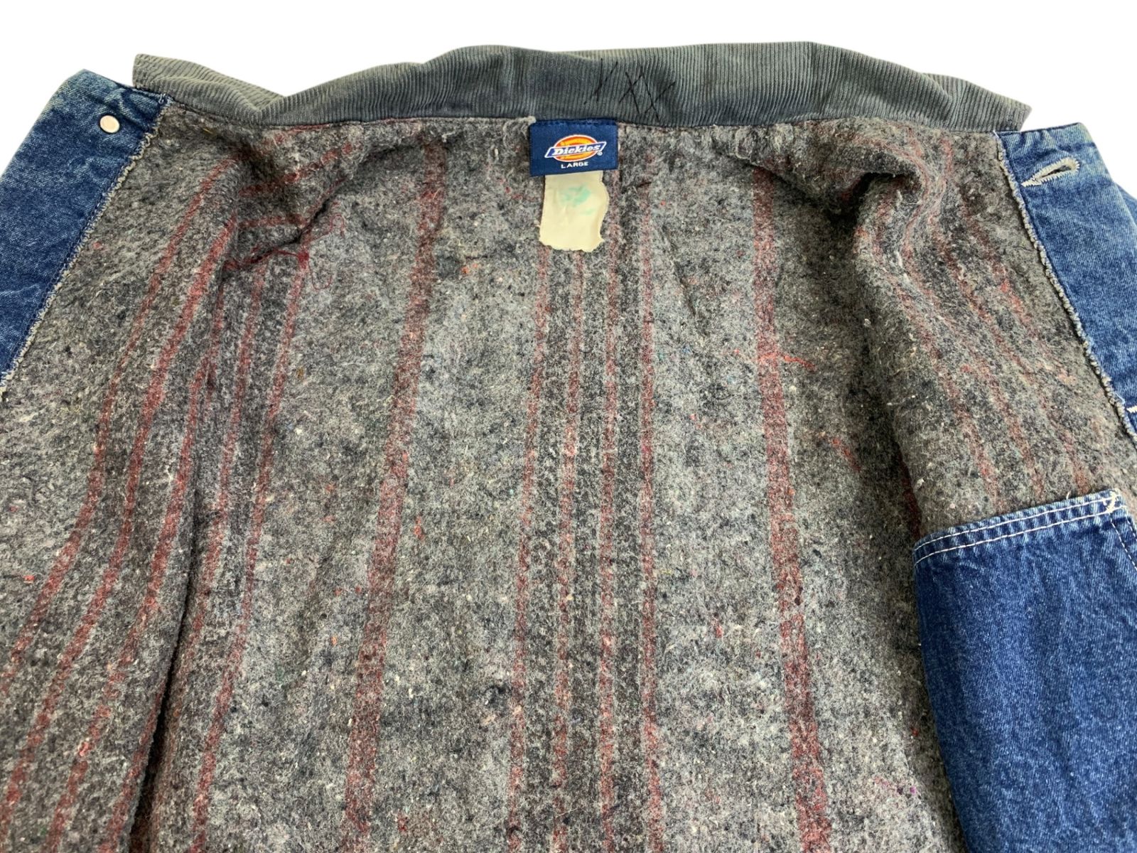DICKIES (ディッキーズ) デニムカバーオール 裏ブランケット 襟