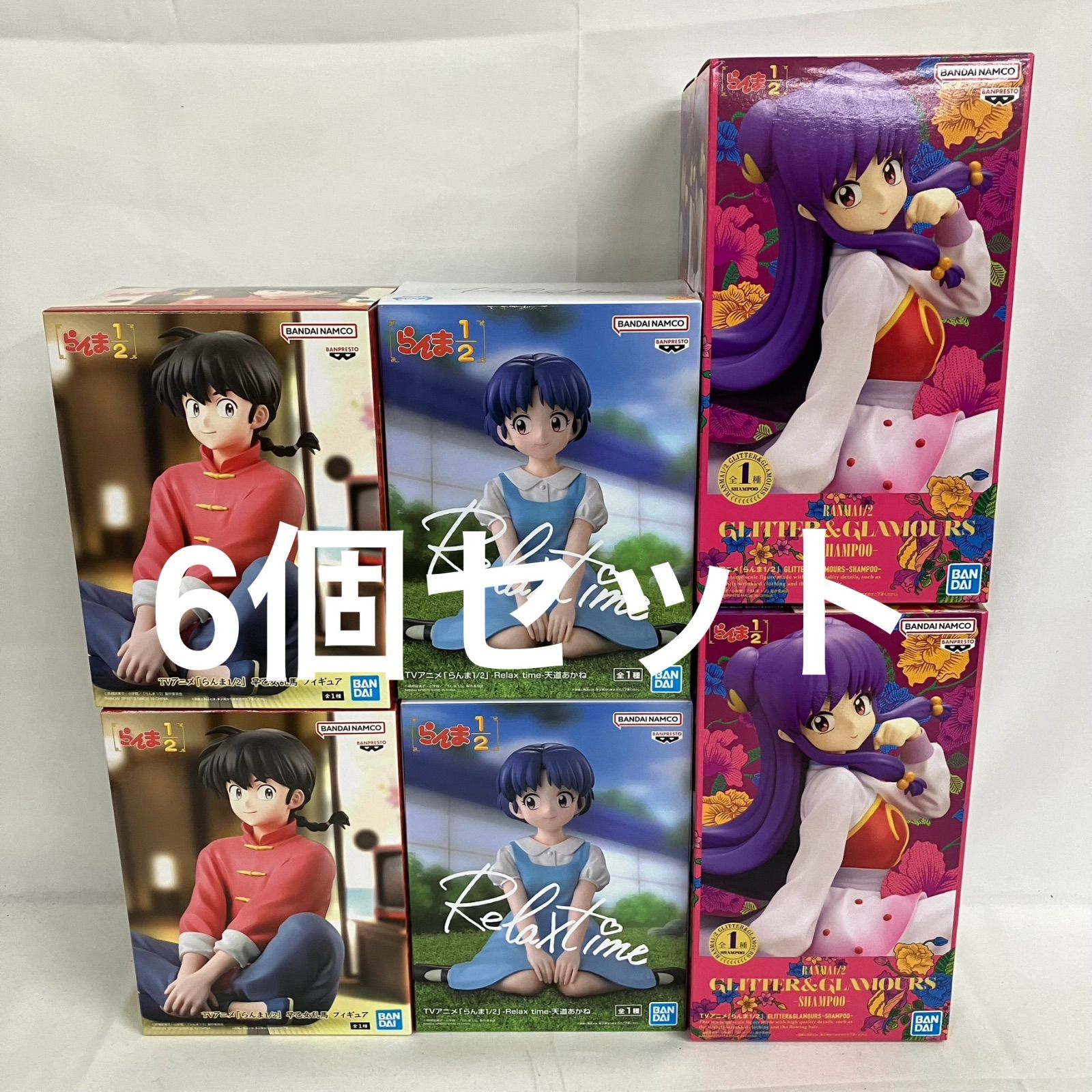 【未開封】PROOF らんま1/2 乱馬、あかね、シャンプー 3体セット 未開封 らんま1/2 早乙女乱馬 天道あかね シャンプー フィギュア 6個